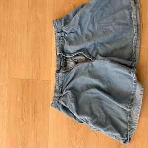 Nasty Gal Light Blue Relaxed Denim Shorts